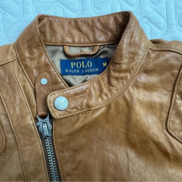 Polo by Ralph Lauren Brown Leather Jacket (like new) - Picture 3 of 4